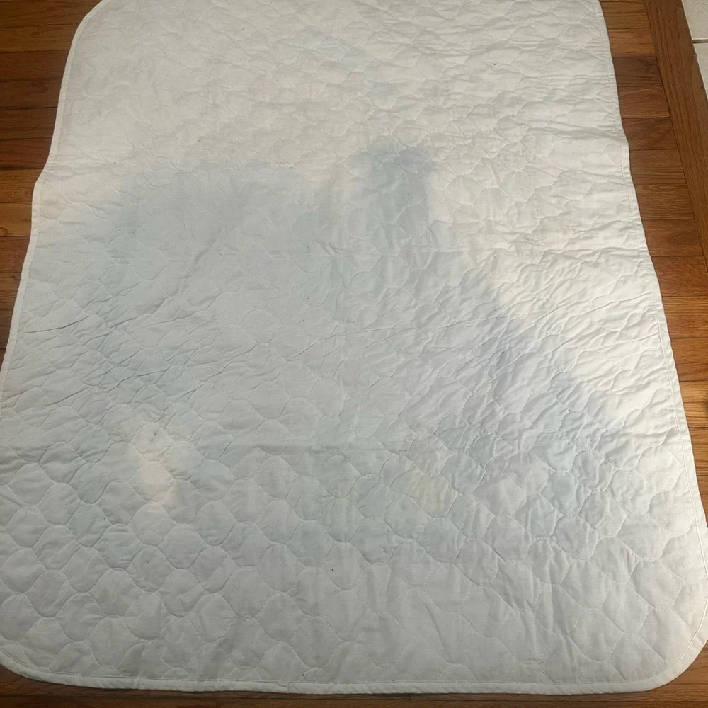 Embroidered Baby Crib Comforter Quilt‎ White Bunny Bear